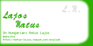 lajos matus business card